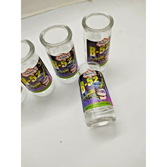 Vintage TGI Friday's Shooter Glasses - Shot Glass - B-52 Mudslide Set of (5) - Picture 9 of 9